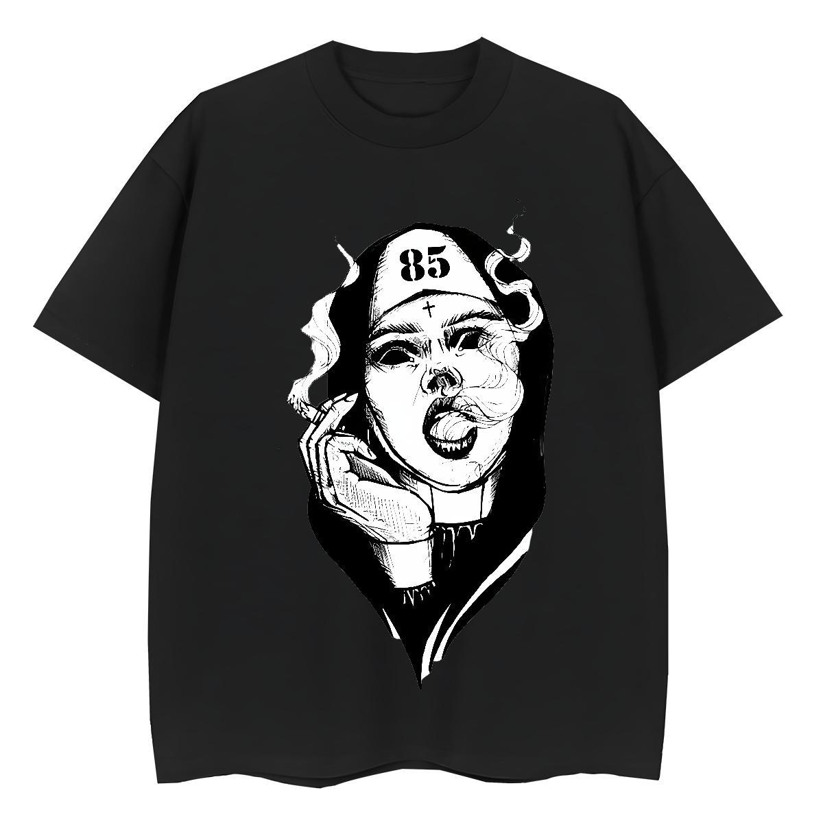 Nice Couples T Shirts 230g Pure Cotton nun Daily Outfit Women T Shirts Breathable Short Sleeve Customized Tops