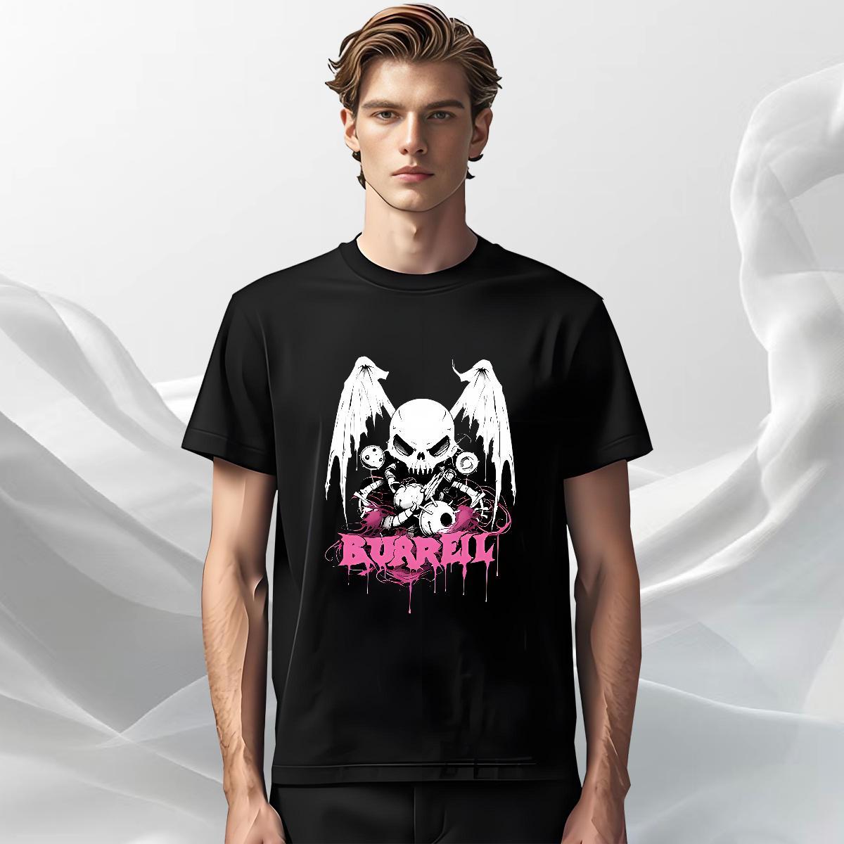 Soft T Shirt For Man 230g Pure Cotton skull Daily Outfit Plus Size Custom Breathable Short Sleeve Men Tshirts Stylist Tops
