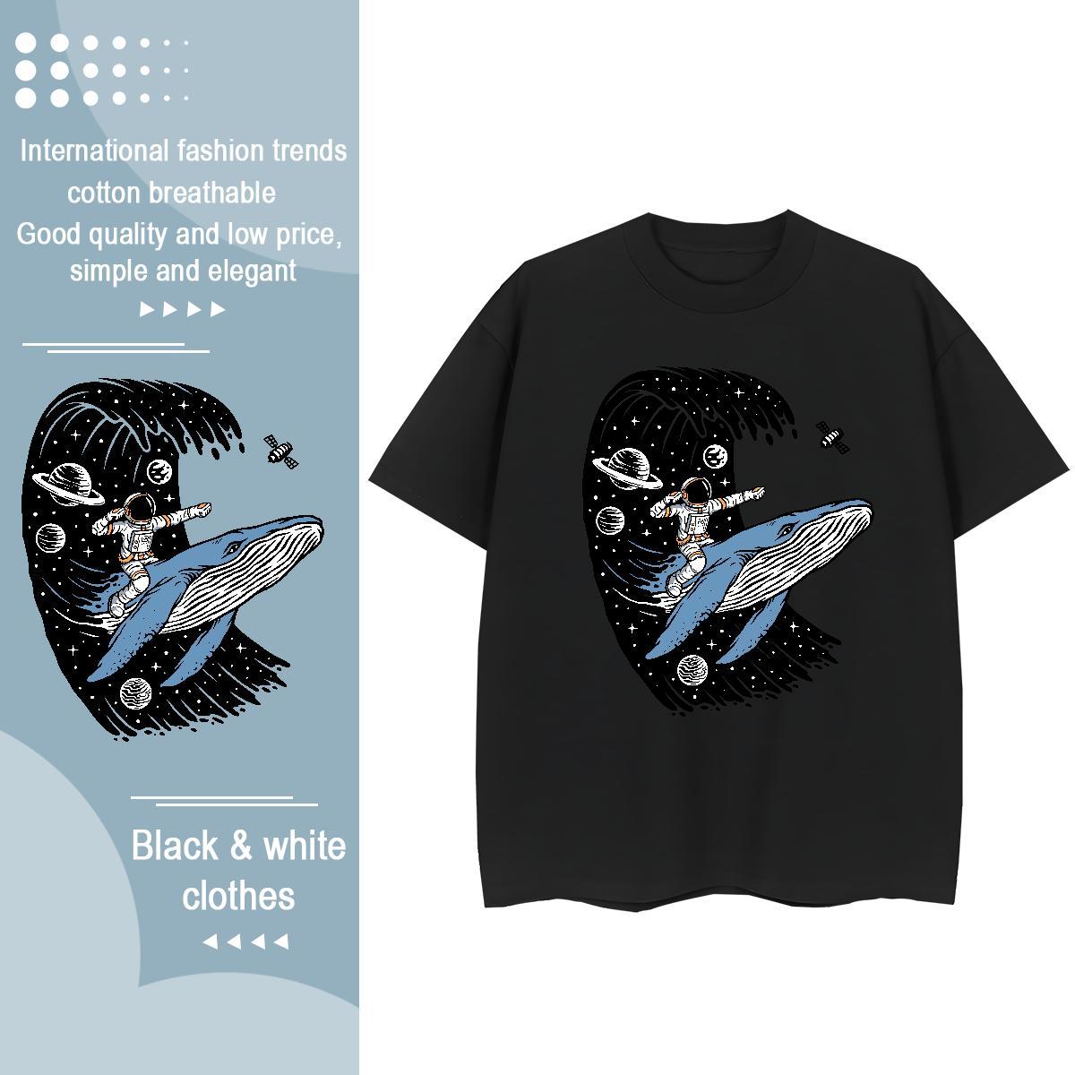 High quality Couples T Shirts 230g 100% Cotton universe High Street Hip Hop T shirt Breathable Soft Oversized L-4XL Tops