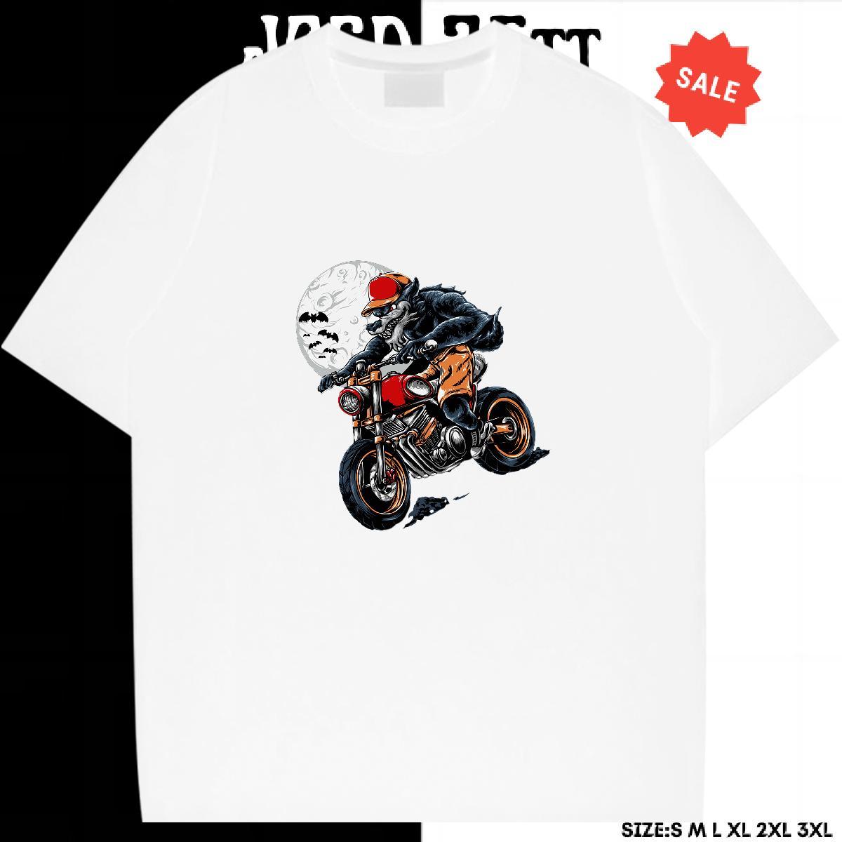 Loose Fit Mens T Shirts 230g Cotton skull Hip Hop White Plus Size Pure Cotton Men Tees 2024 New Wear