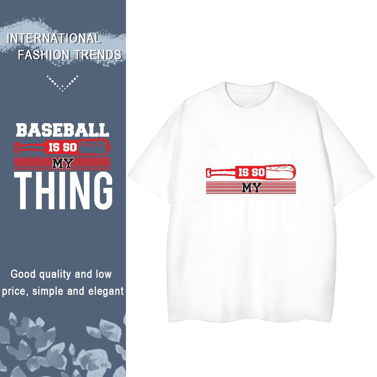 Unisex Women Tshirts 230g Pure Cotton letter Sport T shirt O Neck Short Sleeves Anime Oversized Wear