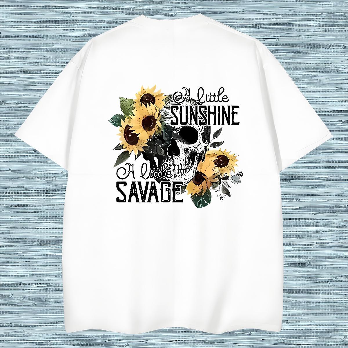 Popular Mens T Shirts 230g Cotton skull Casual Daily Wear Cartoon Print Short Sleeve Soft Couples T Shirts Designer Tshirts