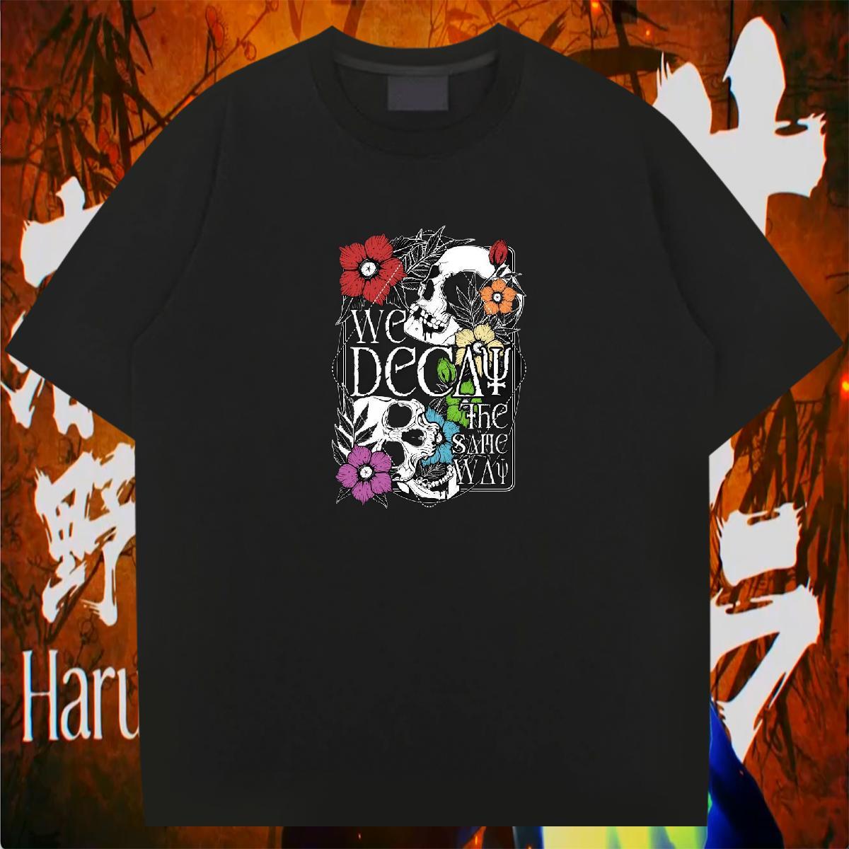 Free Shipping T-Shirts for Men 230g Cotton skull Spring Summer Skull Breathable Crew Neck Men Tshirts Stylist Tops Shirt