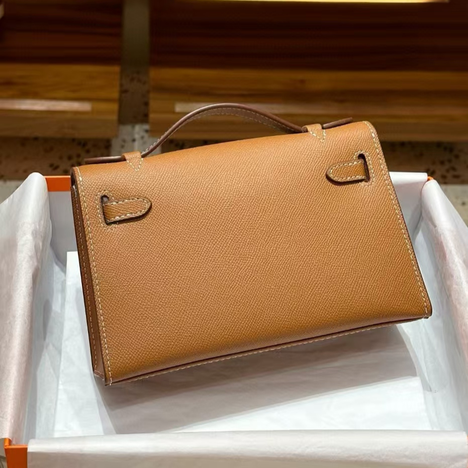 Designer Real Leather Shoulder Bags 22cm Luxury Brand Purses And Handbags Women Fashion Messenger Crossbody Bag Small Totes Girl Epsom Cowhide Evening Bags 2409