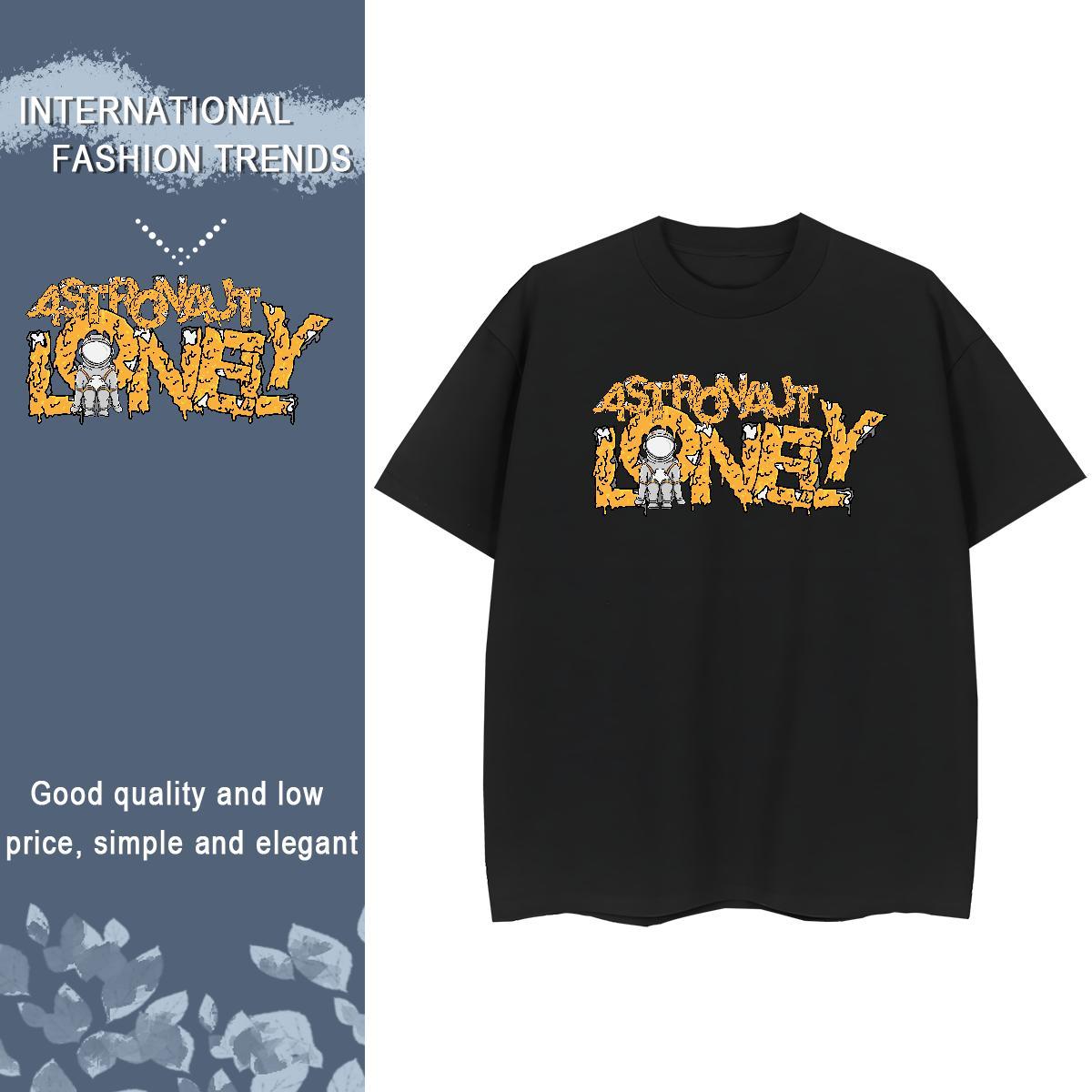 Comfortable Womens Tshirts 230g Cotton planet Casual Beach T shirt Short sleeve Soft Custom Printing Wear