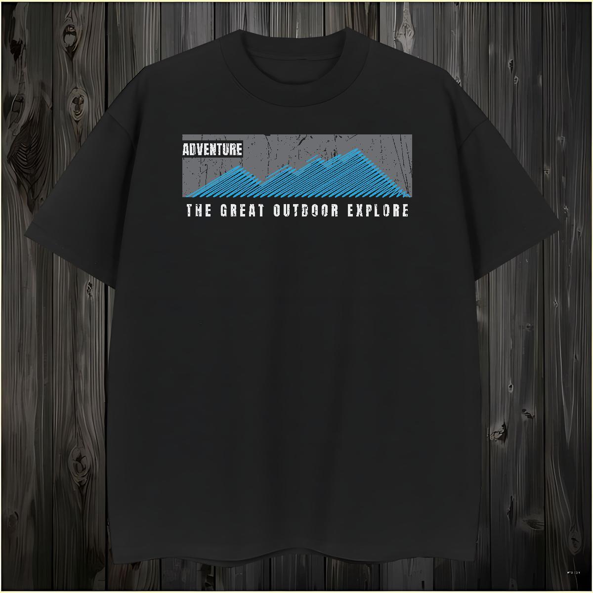 High Quality T-Shirts for Men 230g Pure Cotton mountains Daily Outfit Custom Anime Round Neck Short Sleeve Men Tees New Arrival Tees Shirts