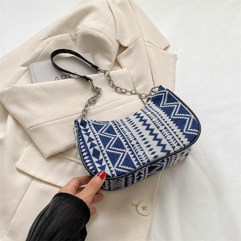 Free Shipping Winter Underarm Shoulder Fashionable Small Square Handbags Women Shopper Totes Ethnic Style Canvas Girl Crossbody Designer Bag Luxury Ba