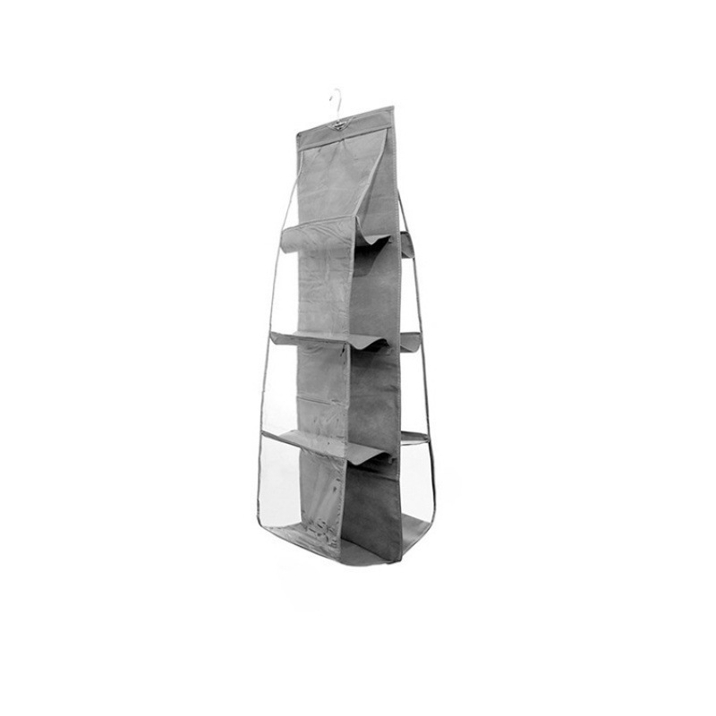 2024 New Bag Organizer Handbag Hanging Storage Bag Non woven Wardrobe Storage Bag 6-Grid Door Rear Bag Dustproof Bag