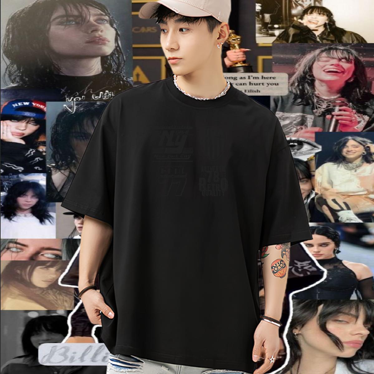 TOP Quality T-Shirts for Men 230g Pure Cotton letter Street wear Hip Hop DIY Printed O Neck Short Sleeves Mens Tshirts Customized Clothes