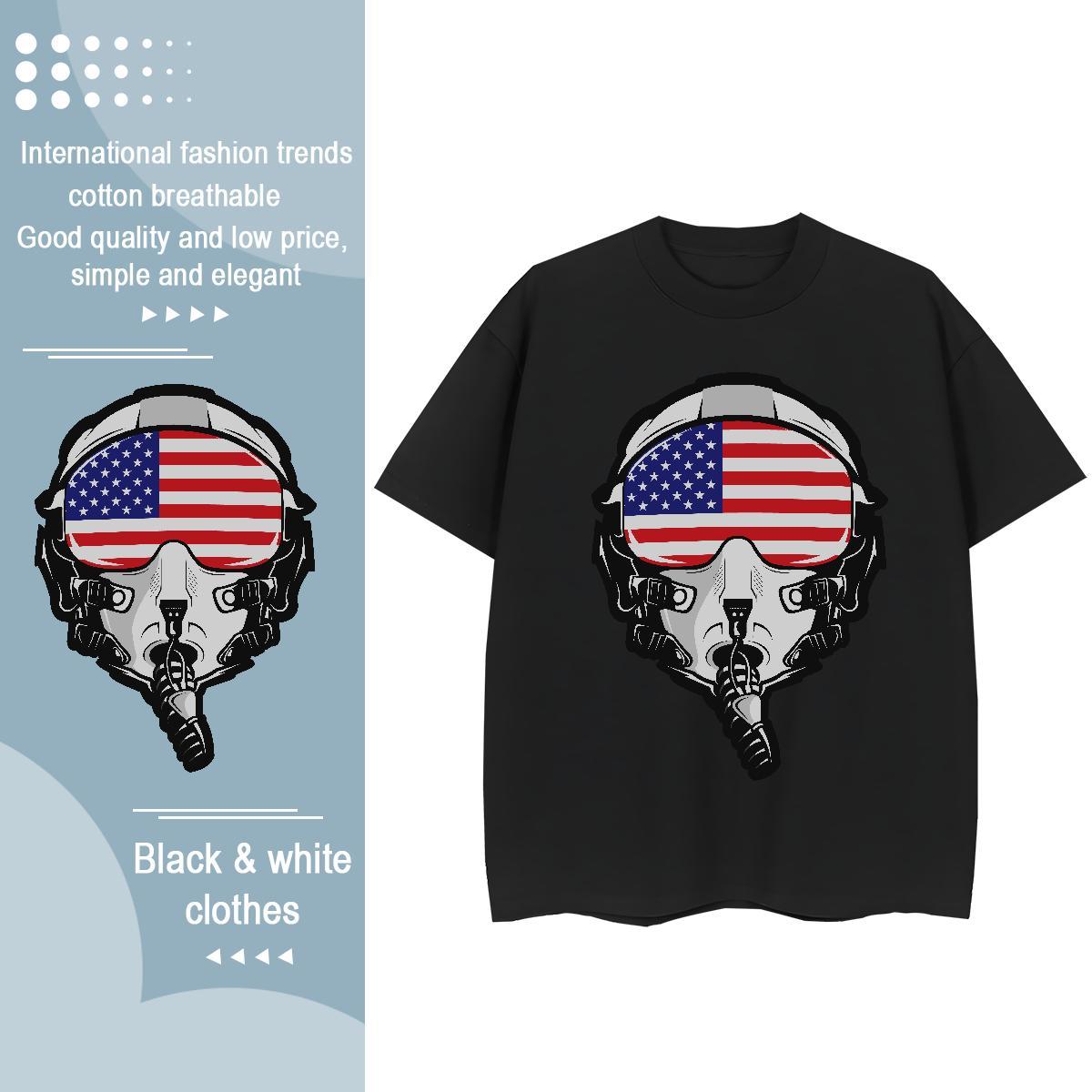 Unisex Tshirt for Man Woman 230g Pure Cotton spaceman Sports Street Wear Womens T Shirts Crew Neck Anime Tees