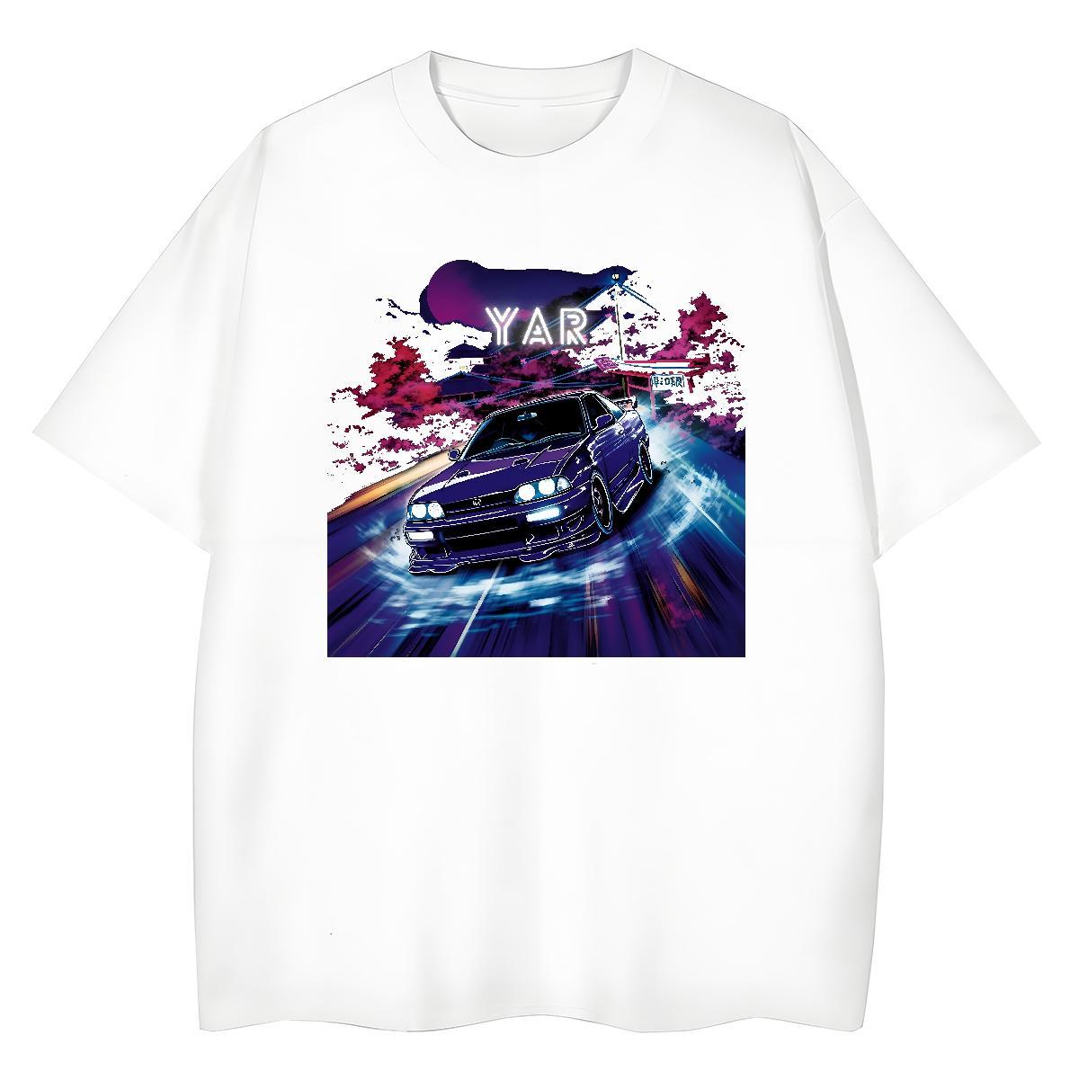 Cool Mens T Shirts 100% Cotton 230g car Street Oversized 3XL 4XL Breathable Crew Neck Men Tshirts Fashion Designer Polos