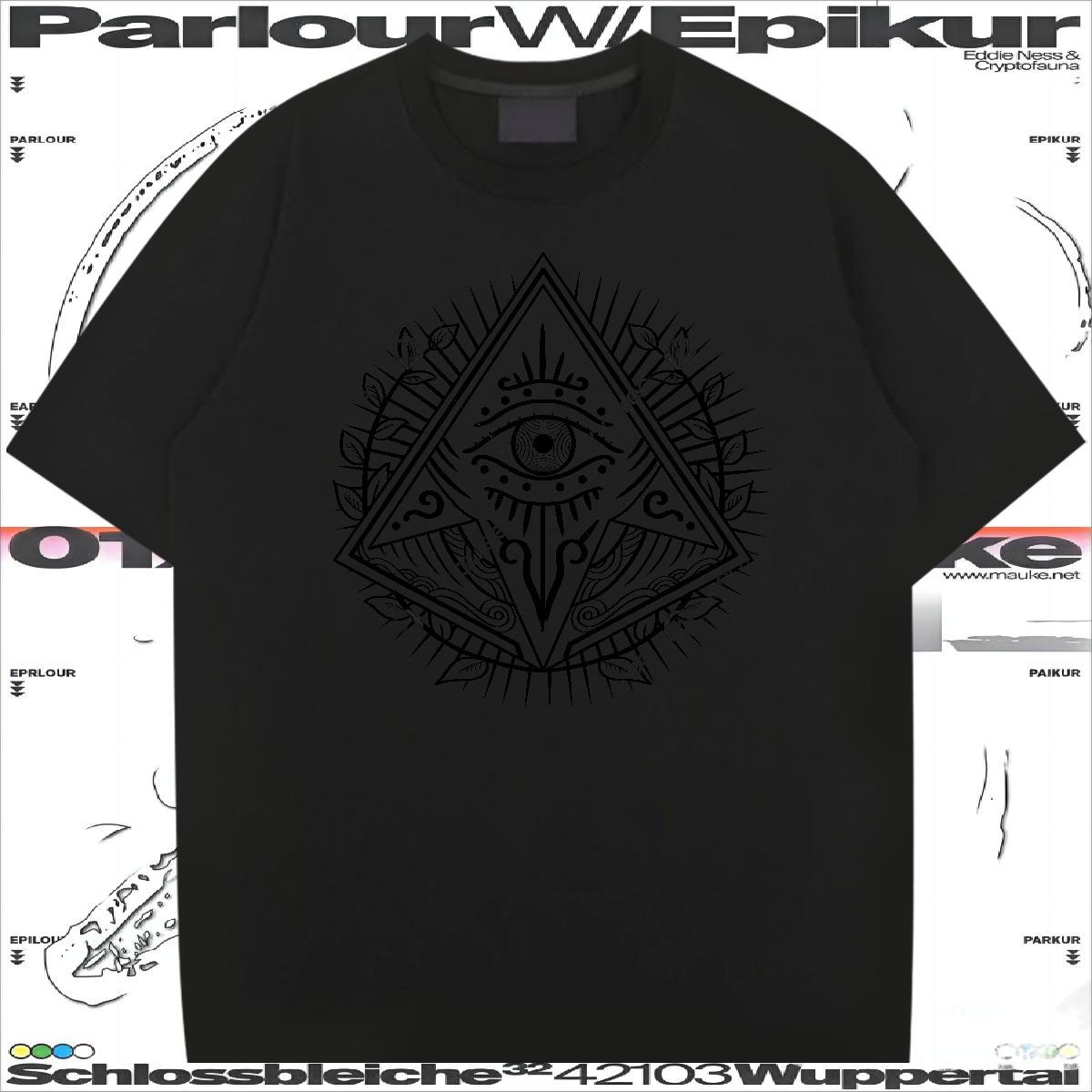 Designer T Shirts Men 230g Cotton eye of the devil Street Custom Anime Short Sleeve Soft Mens Tshirts New Tops