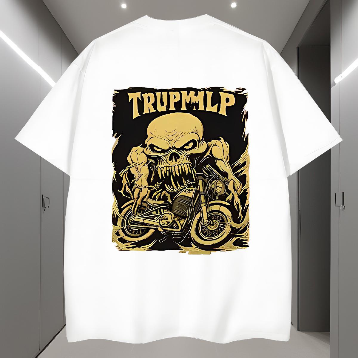 Popular Men T Shirts 230g Cotton skull Outdoor Custom Big Size Crew Neck Tshirts New Arrival Wear