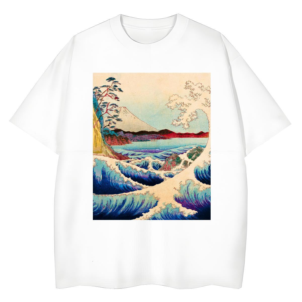 Unisex Unisex Tshirts 230g Cotton mountains Summer Casual Woman T Shirts Breathable Short Sleeve Custom Print Oversized Top Shirts
