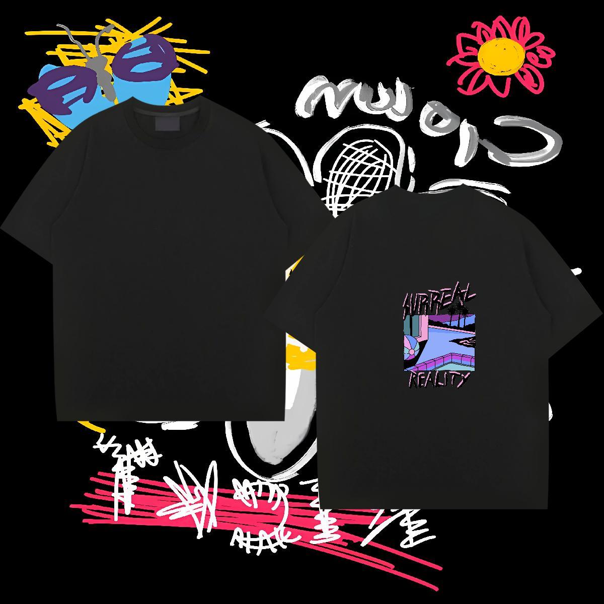 High Quality Men T Shirts 230g Pure Cotton beach Street Wear Skull Crew Neck Tshirt for Man Woman Free Shipping Tops Shirt