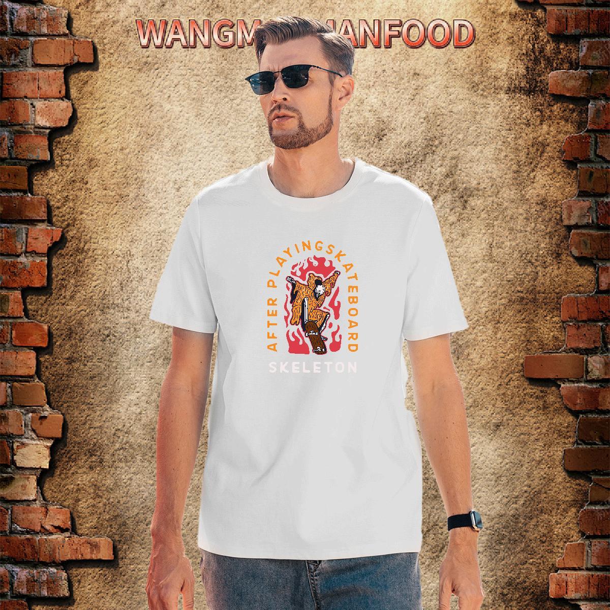 Popular T-Shirts 230g Cotton skateboarding Beach Custom Anime Breathable Soft Couples T Shirts Customized Tees