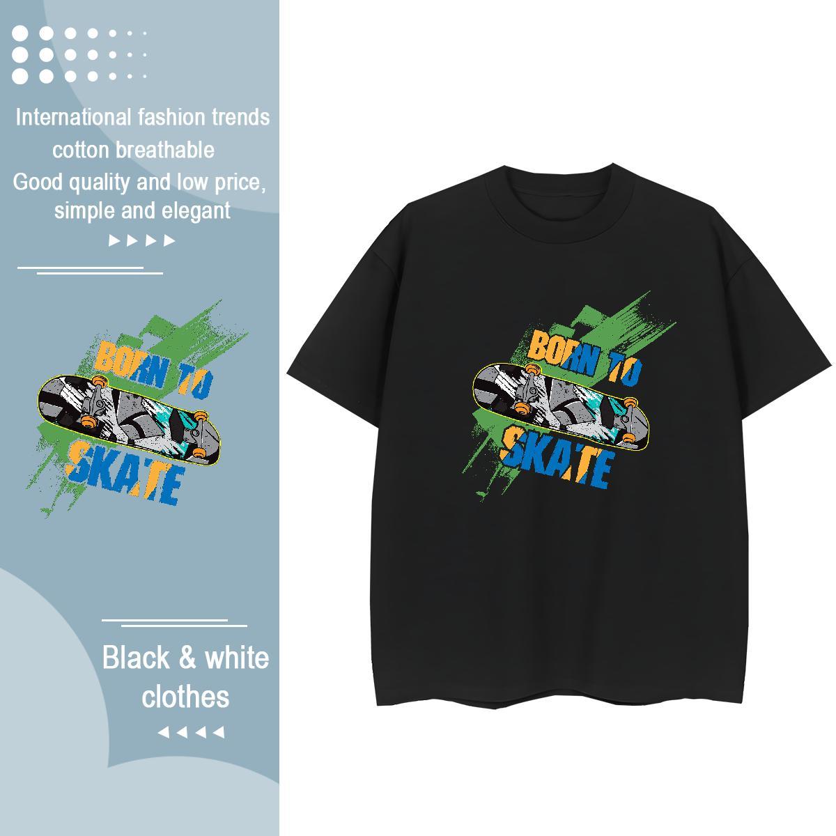 Brand Unisex Tshirts 230g Pure Cotton letter Sport T-Shirts Breathable Short Sleeve Black Oversized Tees Shirts