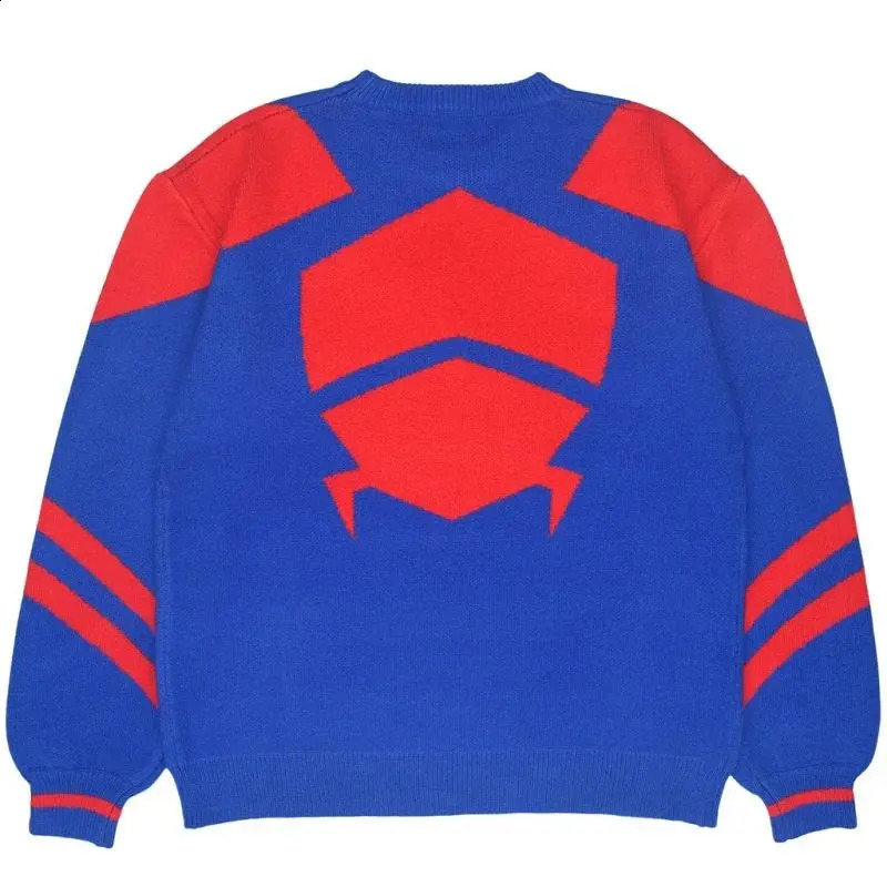 Spider Knitted Sweater Retro Trend Gothic Pullover Fashion Hip Hop Rock Warm Loose Mens Wear Y2kTops 240826