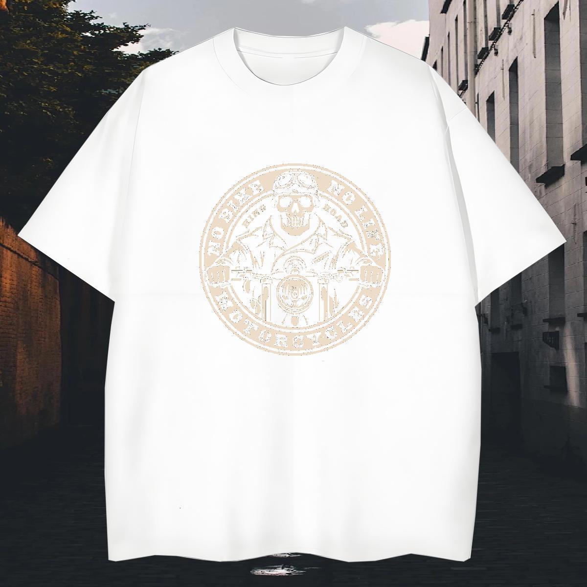 Comfortable T Shirts Men 100% Cotton 230g skull Hip Hop Street Cartoon Print Short Sleeve Soft Men Tees Brand Tees Shirts