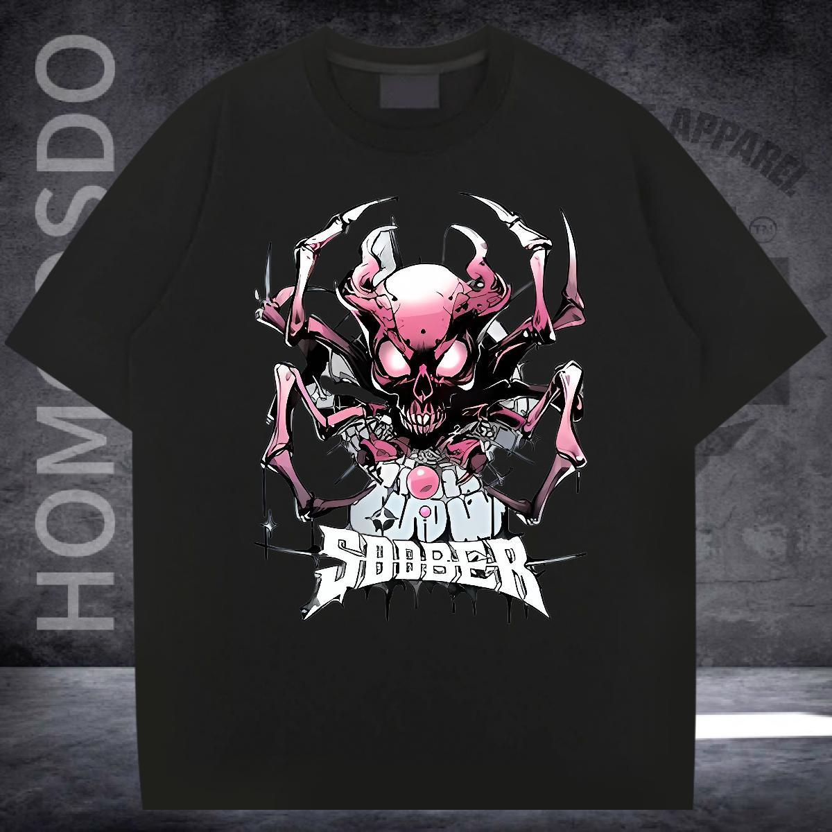 Loose T-Shirts 100% Cotton 230g monster Casual Daily Wear Customized Pure Cotton Men Tops Tees Fashion New Clothes