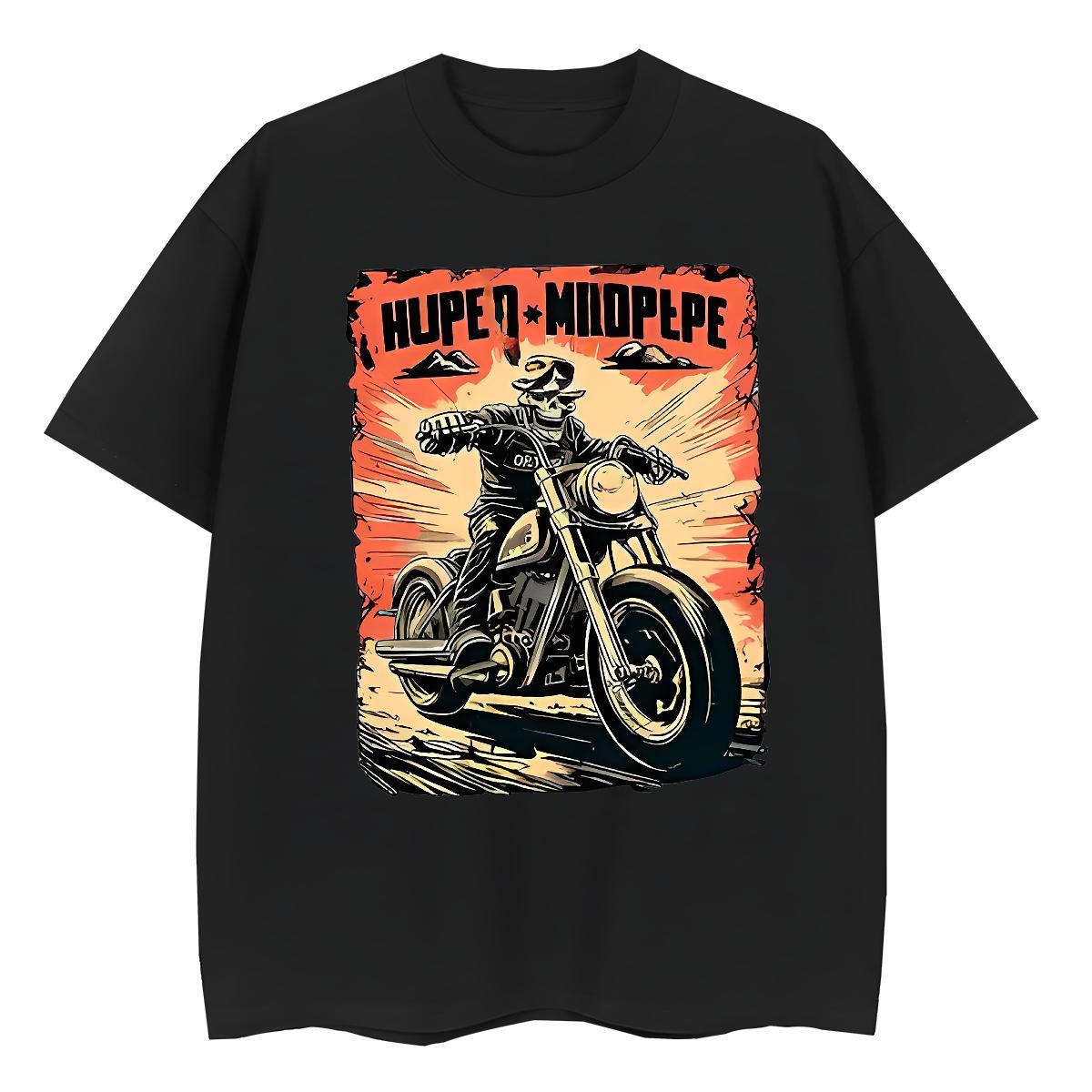 Loose Fit T Shirts Men 230g 100% Cotton Motorcycle Street wear Hip Hop Asian Size Breathable Short Sleeve Mens Tshirts Brand Wear