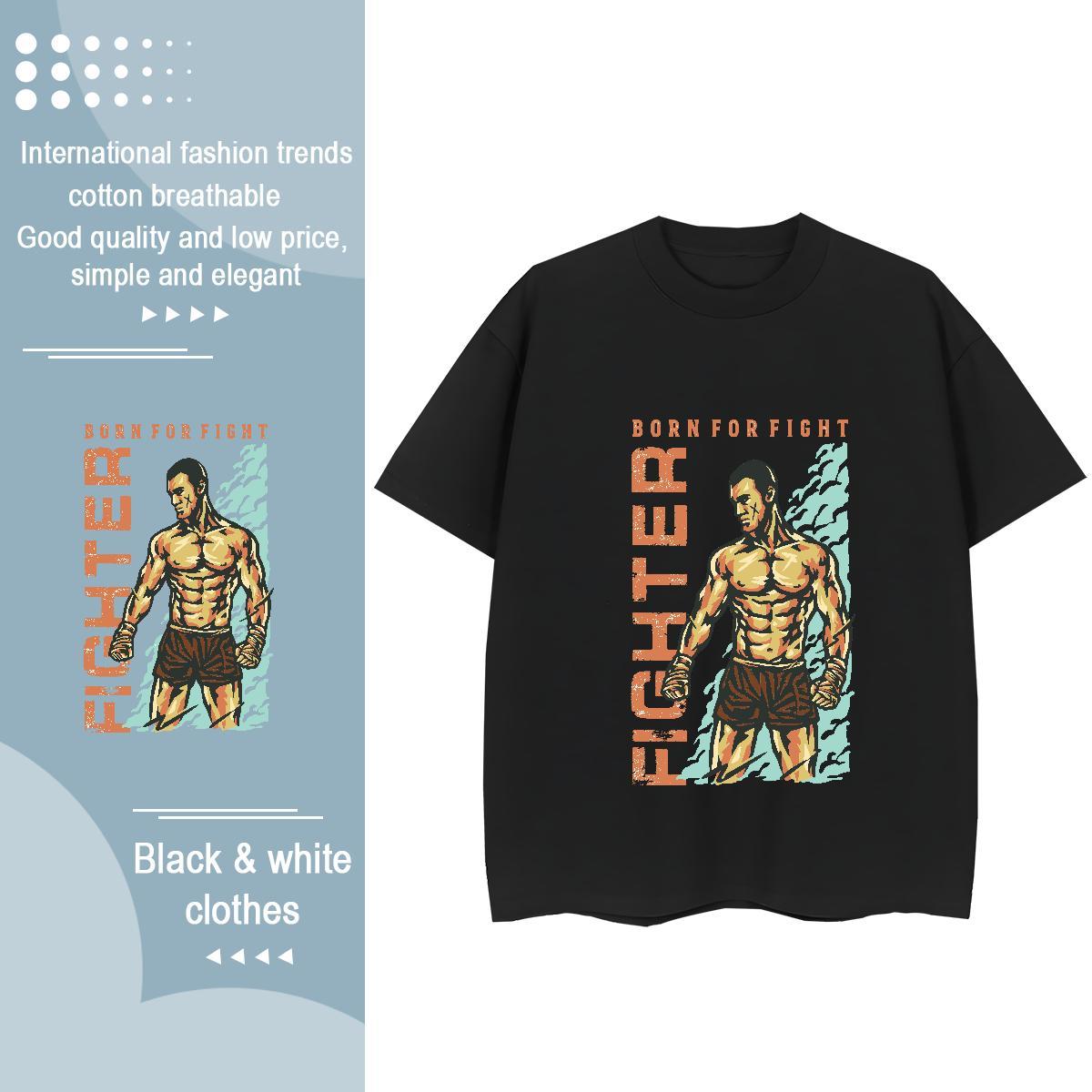 Unisex Man T Shirts 230g Pure Cotton portrait Street Casual DIY Logo Oversized Crew Neck Men Tees Designer Fashion Tops Tees