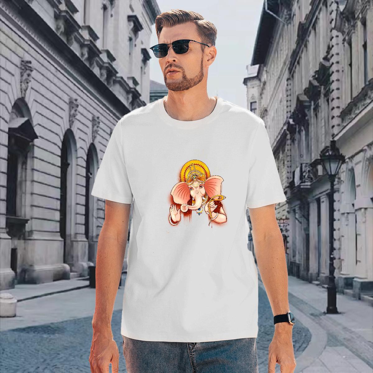 Loose Fit T-Shirts 230g 100% Cotton elephant Street Custom Big Size O-Neck Short Sleeve Men Clothes T-Shirt Factory Direct Tee Shirt