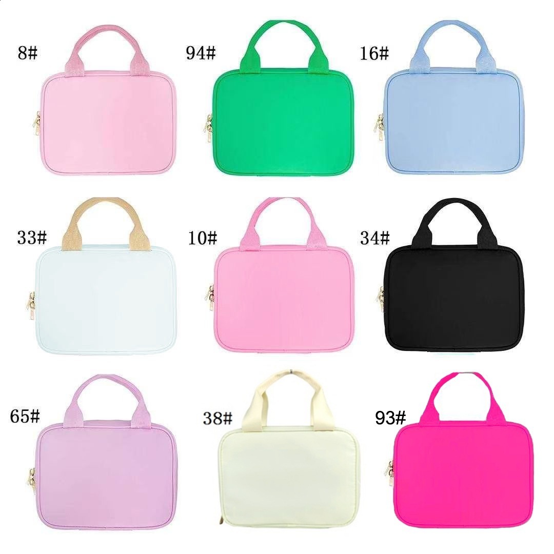 Nylon Preppy Lunch Box Large Insulated Bag Reusable Tote LunchBag for School Travel Picnic 240716