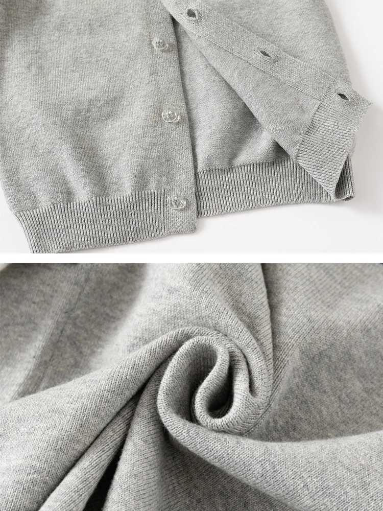 Spring and autumn knitted cardigan woolen sweater childrens striped clothing boys and girls sweaters colorful blocked sleeves childrens winter clothin