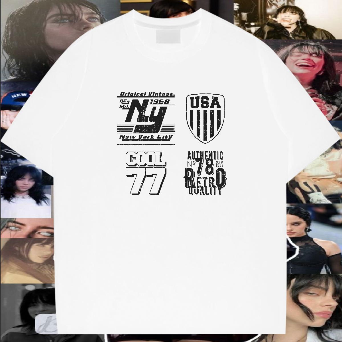 TOP Quality T-Shirts for Men 230g Pure Cotton letter Street wear Hip Hop DIY Printed O Neck Short Sleeves Mens Tshirts Customized Clothes