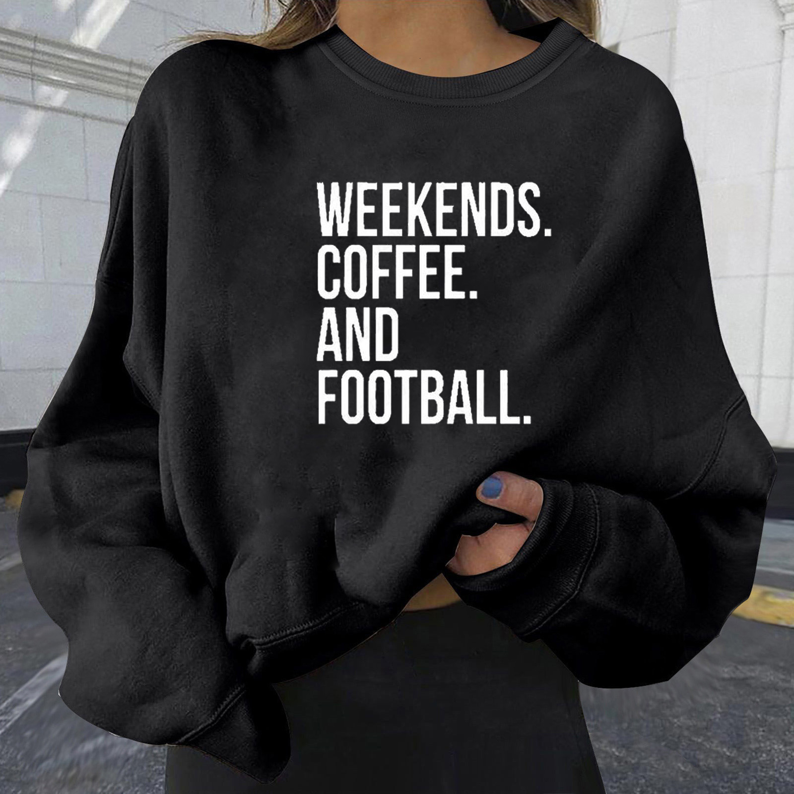 new English letter printed hoodie loose plus size for women dongdumaoyi