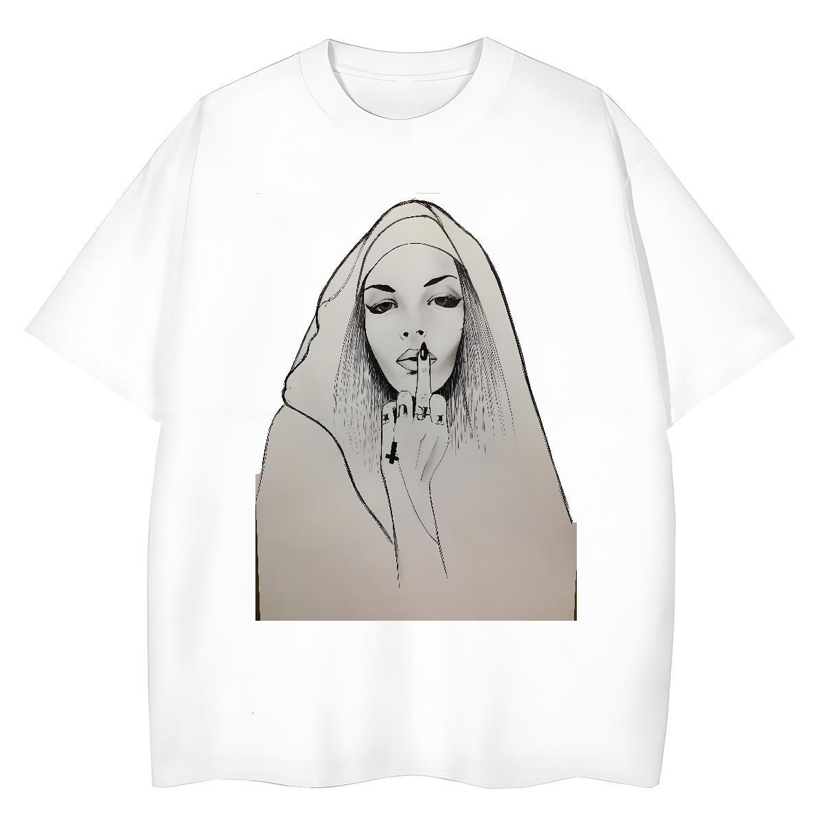 Designer Nice Women Tshirts 230g Pure Cotton nun Daily Wear Woman T Shirts Breathable Custom Print Plus Size Polos