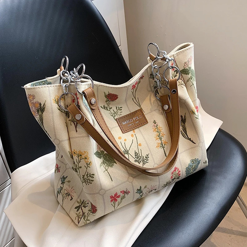 Shoulder Bags for Women Canvas Printed Crossbody Bag Women Handbag Large Capacity Bag Purses and Handbags Bolsos De Noche Bolsas 240824