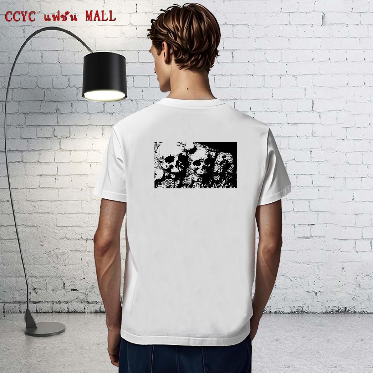 Wholesale T Shirt For Man 230g Cotton skull Daily Wear Skull Short Sleeve Soft Tshirts 2024 New Tees