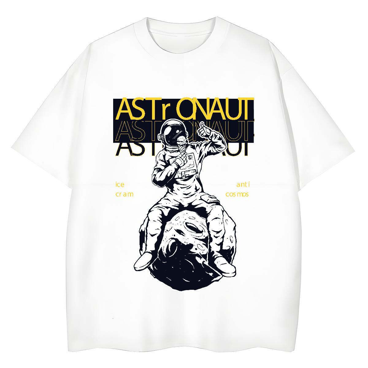Wholesale Tshirt for Man Woman 100% Cotton 230g universe High Street Hip Hop Womens T Shirts Breathable Short Sleeve Cartoon Anime Tops