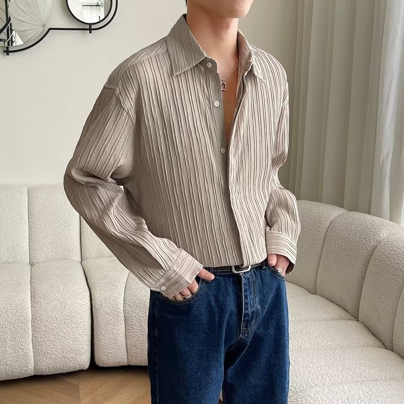 American Style Shirt Mens Autumn New Item Youthful and Trendy Loose and Versatile Casual Design Chic Shirt