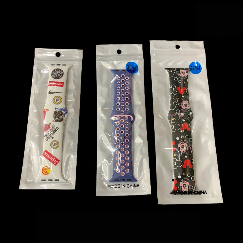Poly Bags Clear Plastic Opp Packing Zipper Package Accessories Display Retail Box Bag Handles For Watch Band 40mm 44mm 45mm 49mm 38mm 42mm Woman Leath