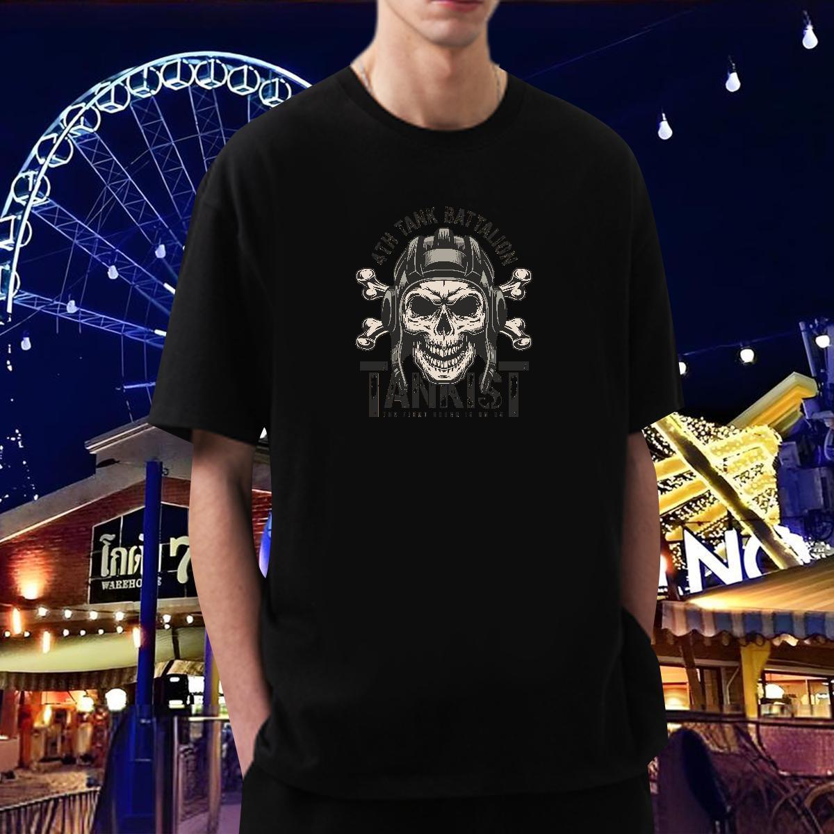 Loose T-Shirts 230g Cotton skull Spring Summer Plus Size Custom Breathable Short Sleeve Men Tshirts Customized Tees