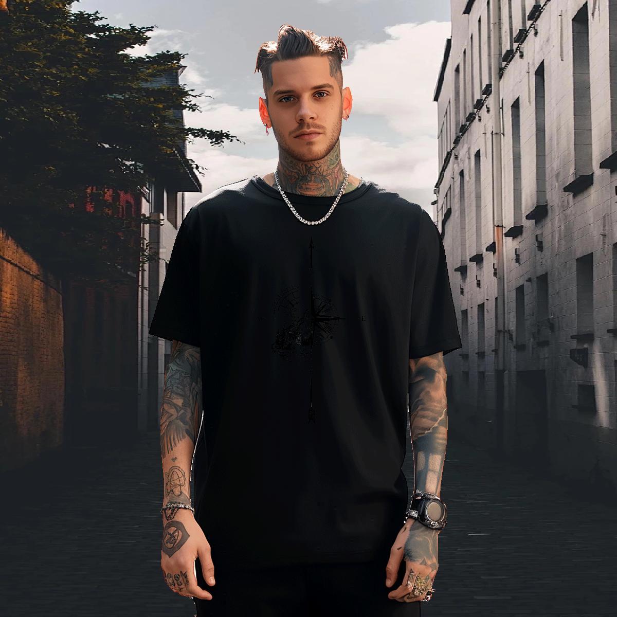 Cool Design Man T Shirts 230g Cotton The Cross Daily Outfit Plus Size Custom Breathable Short Sleeve Men Clothes T-Shirt New Tees Shirts