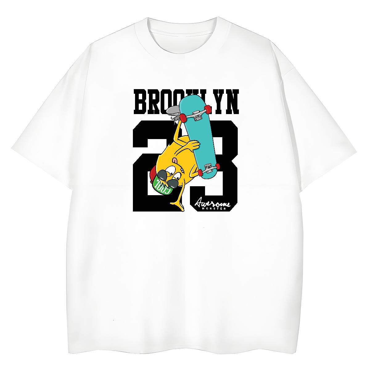 Nice Couples T Shirts 230g Cotton plush Home Outdoor Women T Shirts Short Sleeve O-Neck Custom Print Oversized Tops