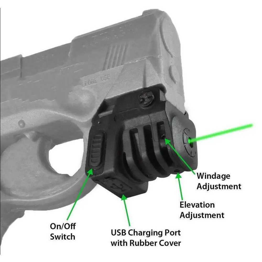 Laserspeed Mini USB charging laser sight blue red green P320 G2C Taurus accessories CL240826