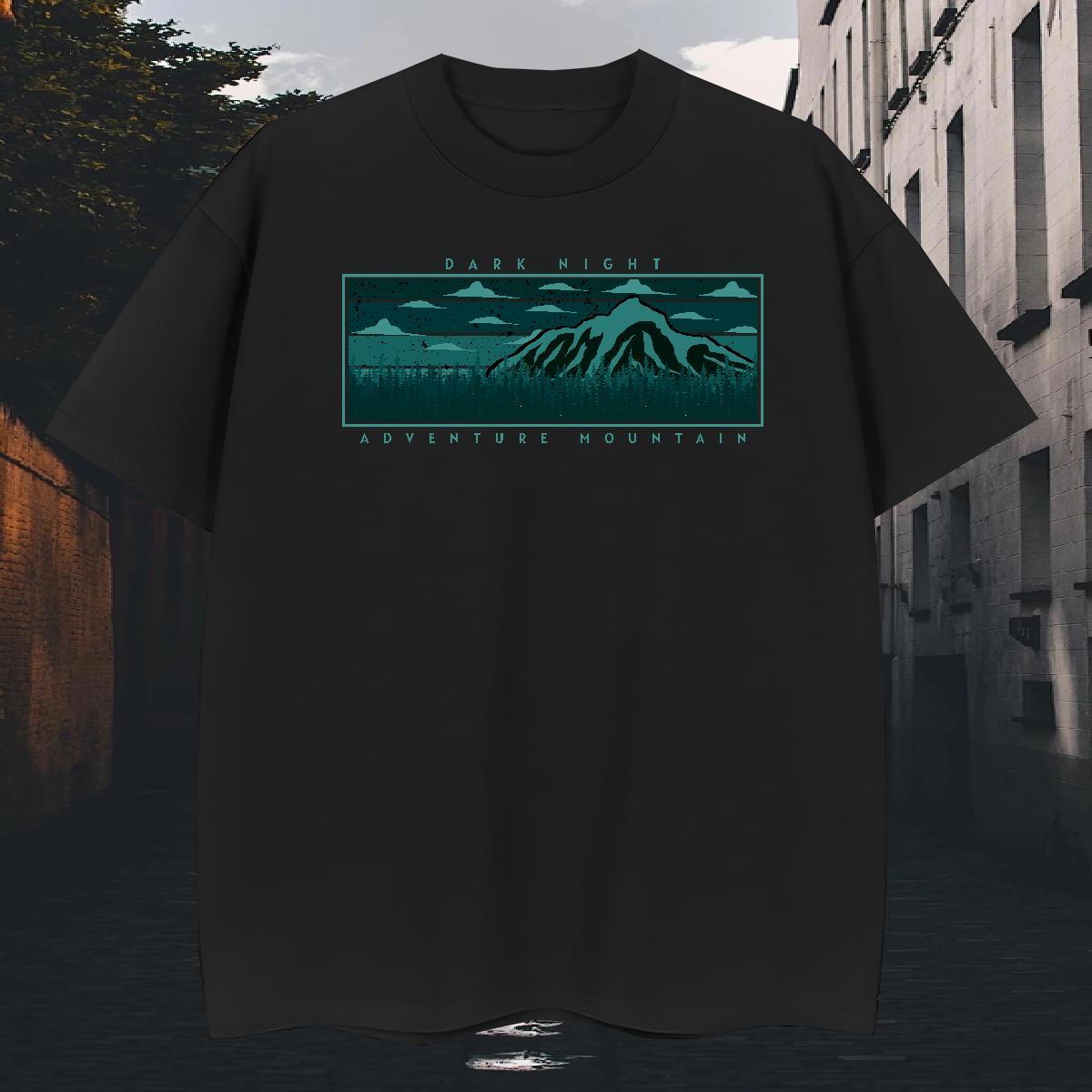 Designer Mens T Shirts 230g 100% Cotton mountains Spring Summer Graphic Breathable Crew Neck Men Clothes T-Shirt Customized Tops Shirt