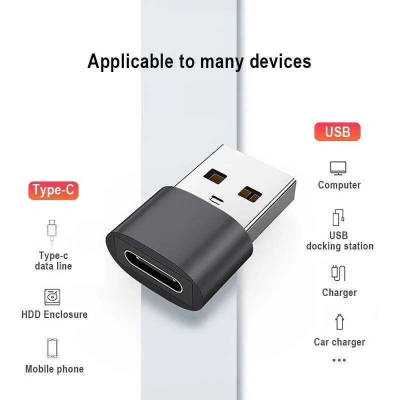 USB2.0 Male To USB Type C Female OTG Adapter Converter Type-c Cable Adapters For Xiaomi Huawei Samsung Oneplus USB-C Data Charger