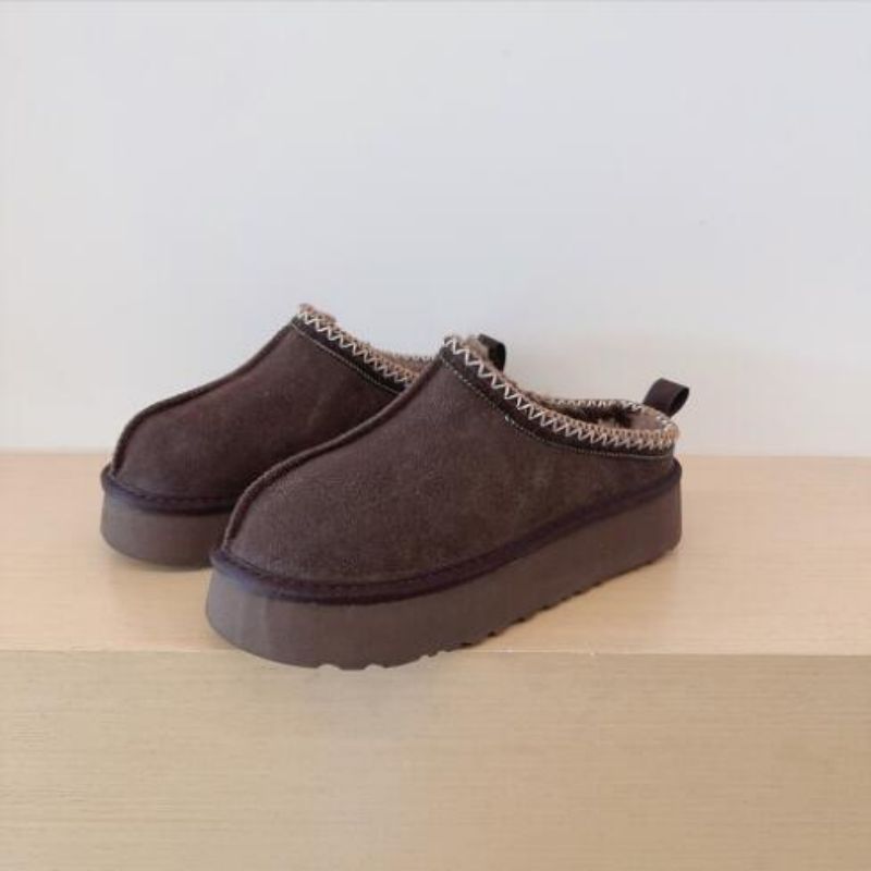 Winter Man Women's Short Snow Genuine Leather Waterproof Shearling Lined Winter Non-Slip Warm Thermal Ankle Boots