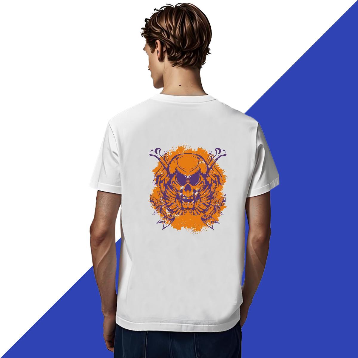 Loose T Shirt For Man 100% Cotton 230g skull Sports Casual Plus Size Custom Short Sleeve Soft Men Tshirts Fashion Casual Tee Shirt