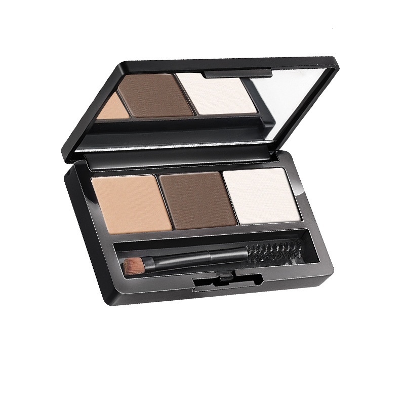 Triple Play of Colors by NOVO Mist - Professional Quality Eyebrow Pencil with Shaving Disc, Eye & Nose Shadow Application Toolkit
