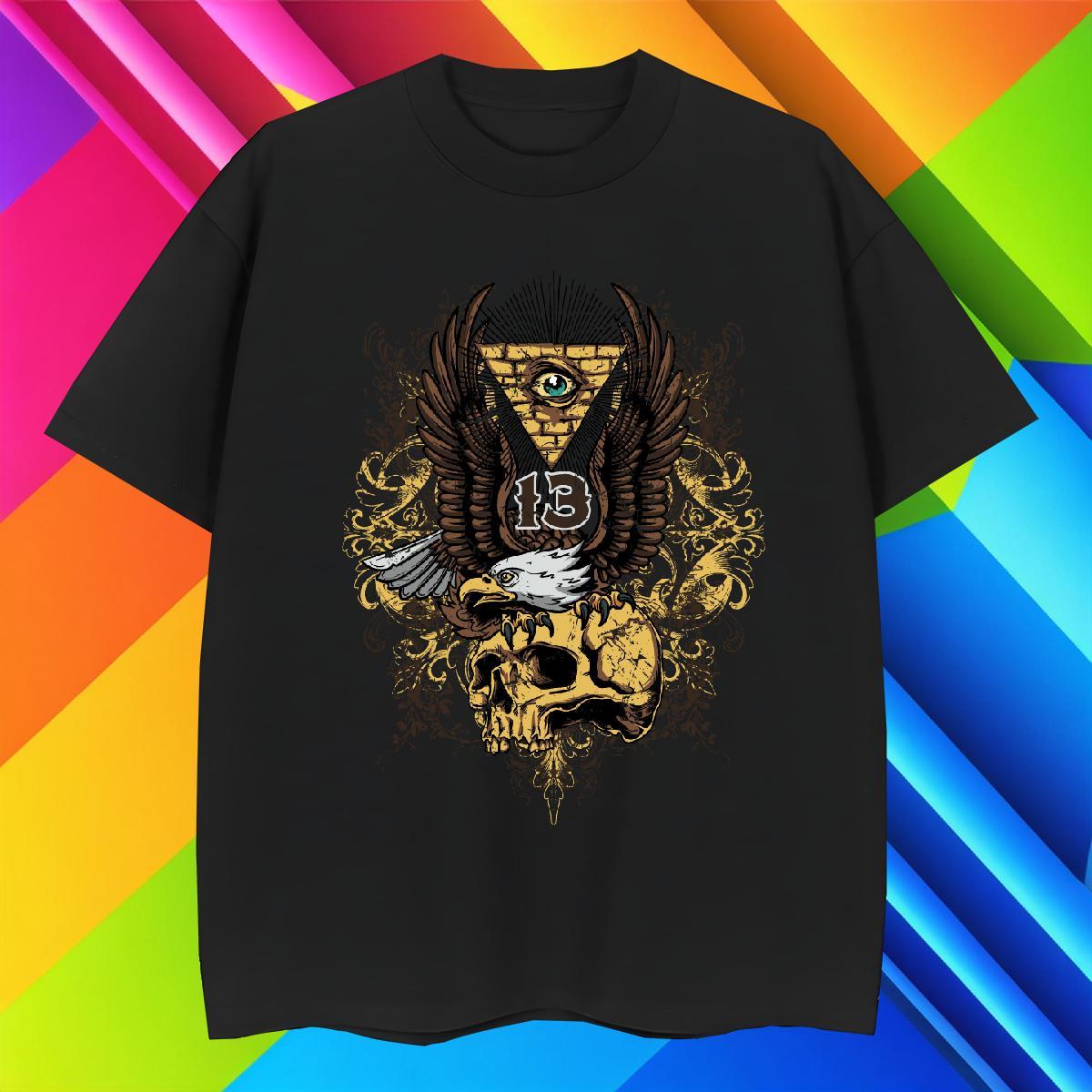 High Quality T-Shirts for Men 100% Cotton 230g skull Daily Outfit Custom Cartoon Breathable Short Sleeve Men Tops Tees 2024 New Clothings