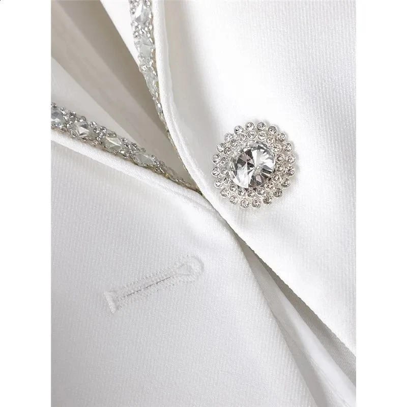 Autumn Womens Blazer Paillettes Femme Summer Sunscreen Jacket White Suit Jacket Womens Fashion Thin Black Cardigan 240826