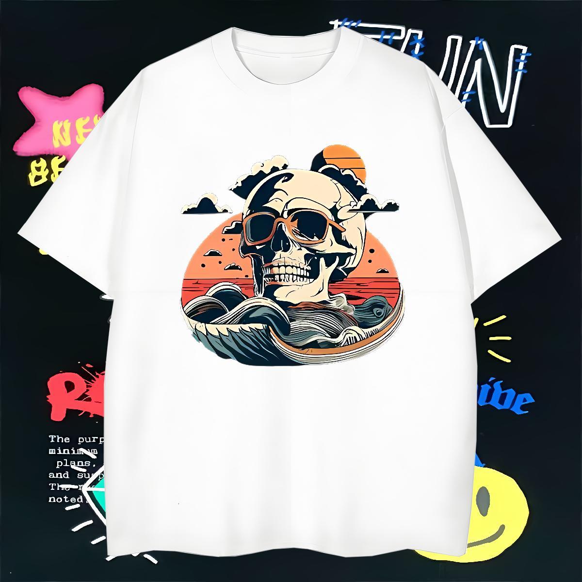 Soft T Shirt For Man 230g 100% Cotton sun Daily Outfit White Plus Size Breathable Crew Neck Men Clothes T-Shirt New Designer Tops Shirt