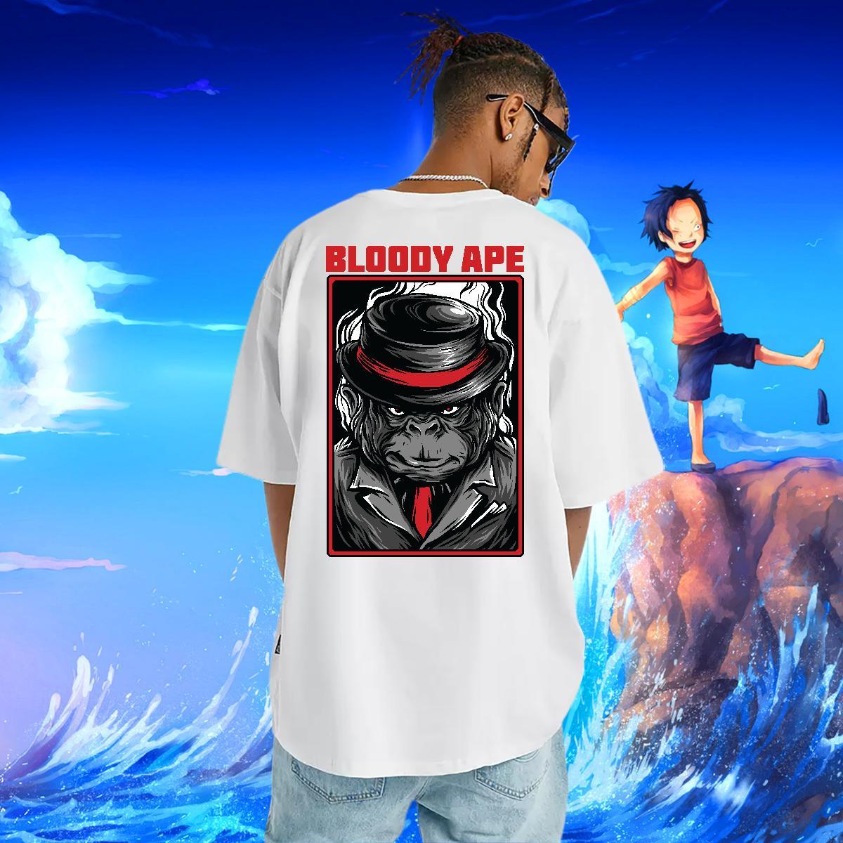 High Quality T-Shirts for Men 100% Cotton 230g orangutan Casual Daily Wear Floral Print Short Sleeve Soft Tshirts Classic Casual Tops Shirt